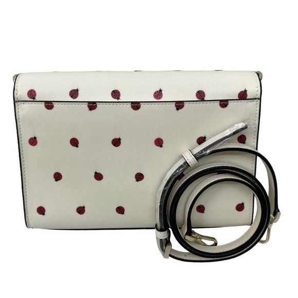 Kate Spade New York Carson Dottie Ladybug Convertible Shoulder Crossbody Purse - Picture 3 of 7